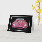 '67ジャガーコンバーチブル#921b カード (黄色い花)