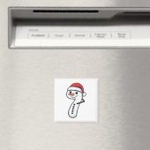67スノーマンカップルクリスマスMemeペア - ナンバー マグネット (インサイチュ (食洗機))