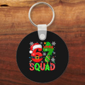 67チームのクリスマスサンタエルフカラフルコスチューム子供 キーホルダー (正面)