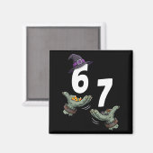 67ハロウィンガールズ魔女six+seven6+7ミームトリック マグネット (正面/裏面)