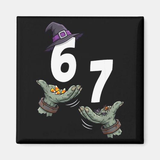 67ハロウィンガールズ魔女six+seven6+7ミームトリック マグネット (正面)