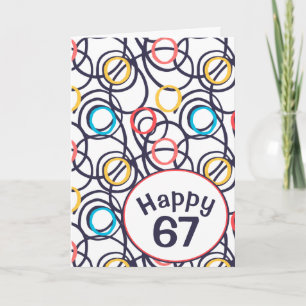 67ファンキー誕生日のドードル カード