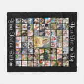 67フォトパーソナライズされたコラージュカスタムカラー&文字 フリースブランケット (正面(横))