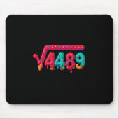 67ミームアイスクリームドリップスクエアルート4489 Gen Alpha マウスパッド (正面)