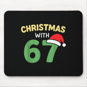 67ミームトレンドジョーク付きの面白いクリスマスTシャツ マウスパッド
