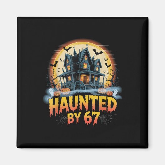 67ミームハロウィンコスチュームお化け屋敷 _2 マグネット (正面)