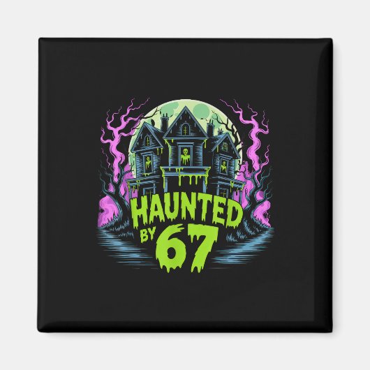 67ミームハロウィンコスチュームお化け屋敷 _4 マグネット (正面)