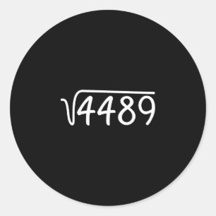 67ミーム平方根4489 10代の6つのスラング数学 ラウンドシール