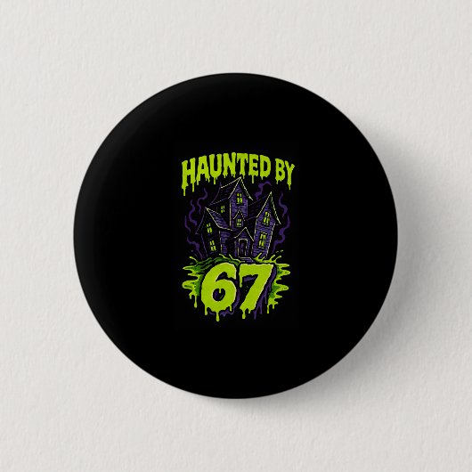 67ミーム親ハロウィーン仮装ブレインロト6-7 Si 缶バッジ (正面)