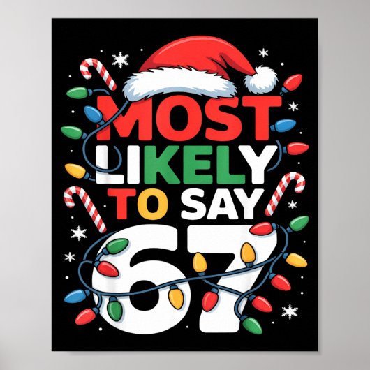 67ミーム 楽しいクリスマス ミームデザイン 大抵こう言う ポスター (正面)