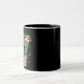 67ミーム 6 7 妖精 クリスマス サンタ ハット ツートーンマグカップ (中央)
