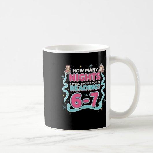 67リーディング 英会話教師 おもしろ 本の愛好者 コーヒーマグカップ (右)