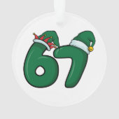 67人のエルフ サンタのクリスマスオーナメント オーナメント (裏面)