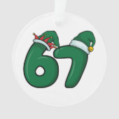 67人のエルフ サンタのクリスマスオーナメント オーナメント (正面)