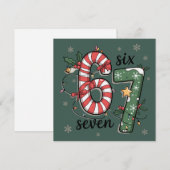 67個のクリスマスイルミネーション 六七 ホリデー 面白い ミーム シーズンカード (正面/裏面)