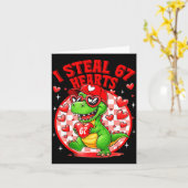 67個のハートを盗む バレンタインデー67 メモ 6 7 T-レ カード (黄色い花)