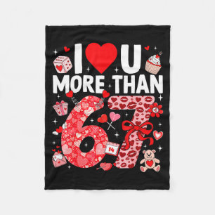 67個のバレンタインよりもあなたが好き Six Seven 67 私 フリースブランケット