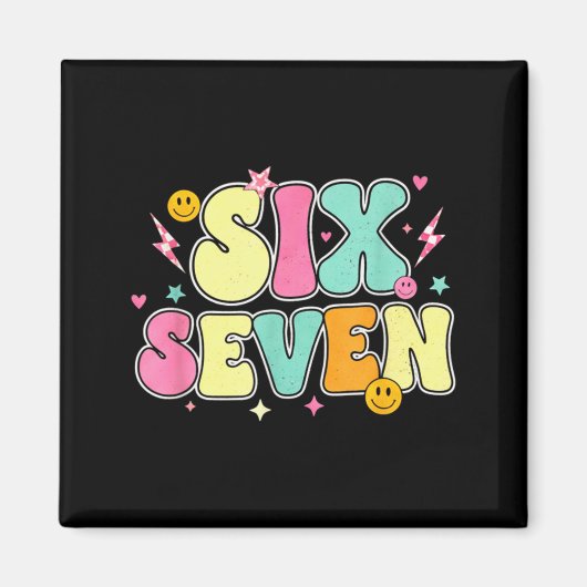 67先生のためのTシャツ 67のミーム 女性教師 六歳 マグネット (正面)