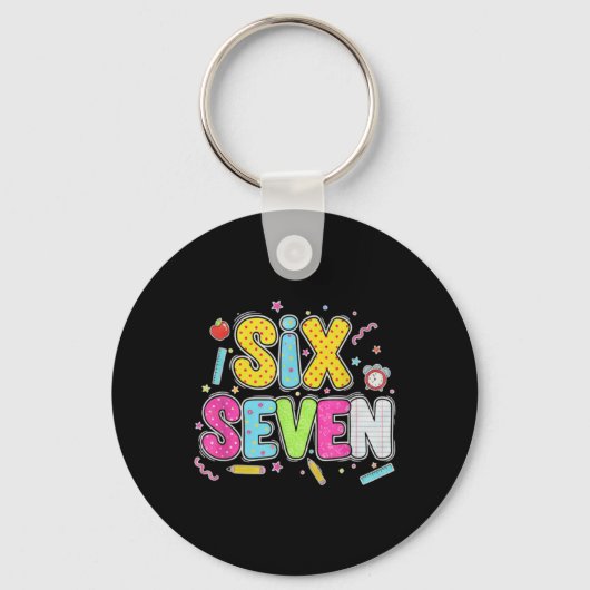 67先生のためのTシャツ 67ミーム 女性教師 Six Se キーホルダー (正面)