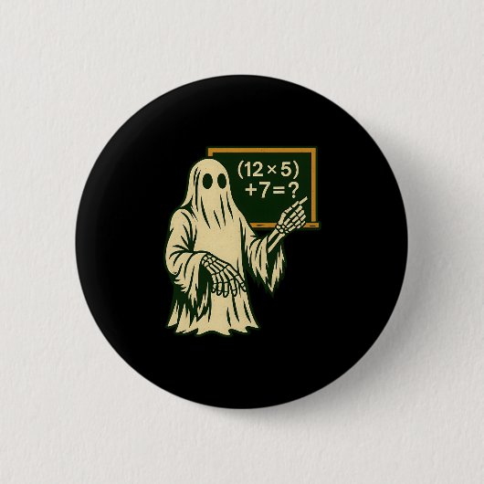 67先生のハロウィンゴーストシックスセブンメーム 缶バッジ (正面)