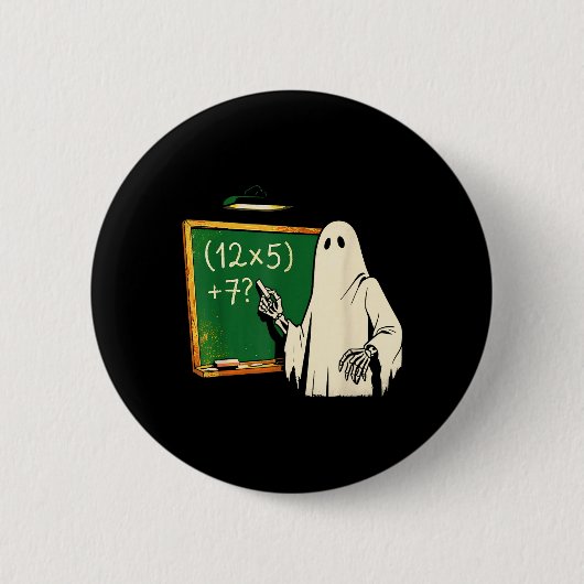 67先生のハロウィンゴーストシックスセブンメーム 缶バッジ (正面)