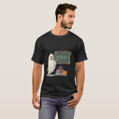 67先生のハロウィンゴーストシックスセブン数学ジョーク Tシャツ (正面フル)