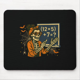 67先生のハロウィンスケルトンシックスセブンジョーク数学 マウスパッド