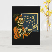 67先生のハロウィン骸骨シックスセブンおもしろミーム脳 カード (黄色い花)