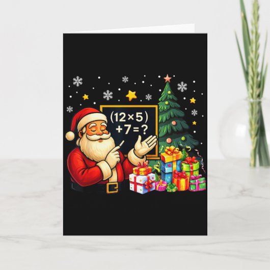 67先生サンタクリスマスシックスセブン面白いミーム カード (正面)