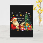 67先生サンタクリスマスシックスセブン面白いミーム カード (黄色い花)