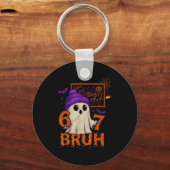 67先生ハロウィーン幽霊シックス7ミーム数学Equ キーホルダー (正面)