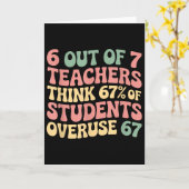 67先生 6 7 使いすぎ 六 七 ミーム 面白い カード (黄色い花)