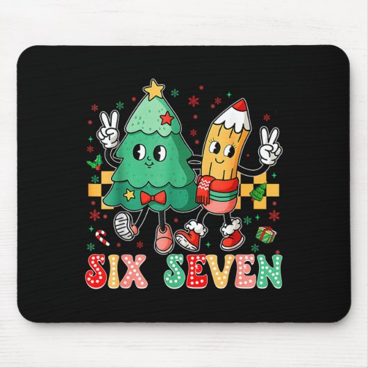 67先生Tシャツ 67のミーム 六七 クリスマス マウスパッド (正面)