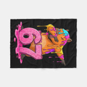 67匹の動物おもしろ67 脳腐れ青年子供 カピバラ6 フリースブランケット (正面(横))