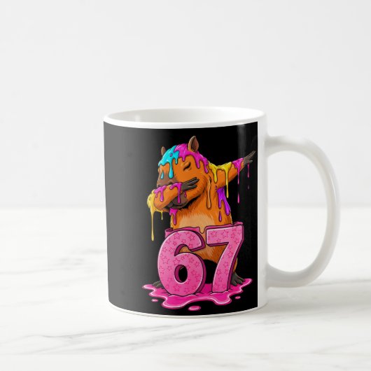 67匹の動物が面白い 67 Brainrot 子供用カピバラ 6 コーヒーマグカップ (右)