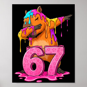 67匹の動物が面白い 67 Brainrot 子供用 カピバラ 6 ポスター