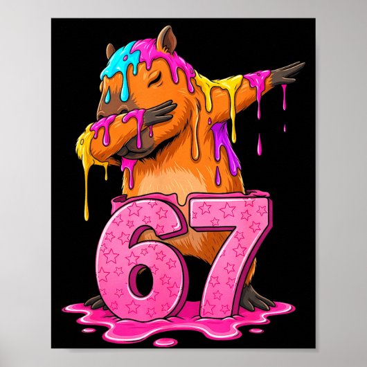 67匹の動物が面白い 67 Brainrot 子供用 カピバラ 6 ポスター (正面)