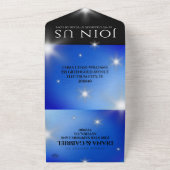 67周年サファイア婚 anniversaryをお祝いしよう オールインワン招待状 (外側)