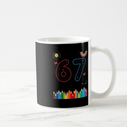 67回描いてみた面白いミーム小学校の先生 コーヒーマグカップ (右)