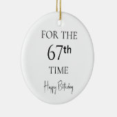 67回目の誕生日おめでとう セラミックオーナメント (右)