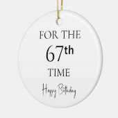 67回目の誕生日おめでとう セラミックオーナメント (左)