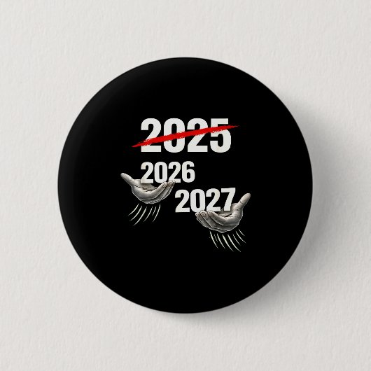 67新年2026年おもしろい新年パーティーシックスセブンメメ6 缶バッジ (正面)