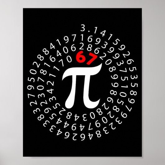 67日シックスセブン面白い記号数学教師少年67d ポスター (正面)