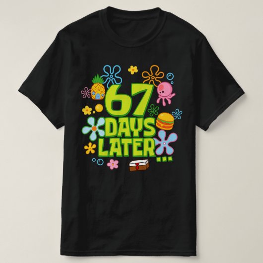 67日後 学校の67日目 six seven Meme Tシャツ (デザイン正面)