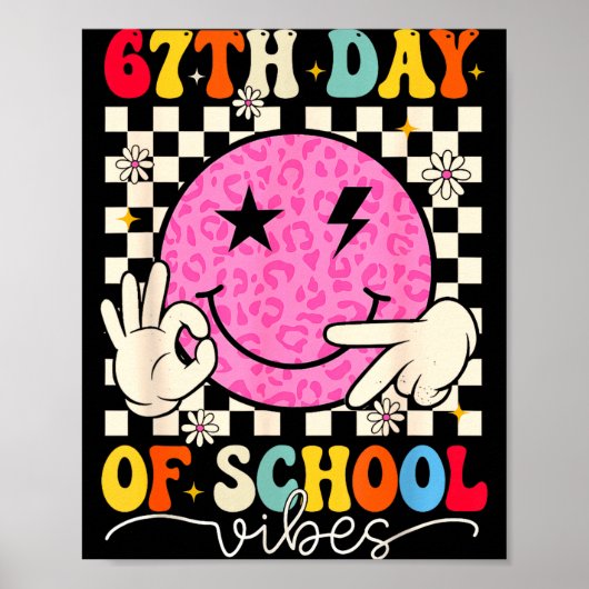 67日目の学校の雰囲気 おもしろい 6 7 メモ S ポスター (正面)