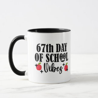 67日目の学校の雰囲気 おもしろ 6 7 六 七 メ メ マグカップ