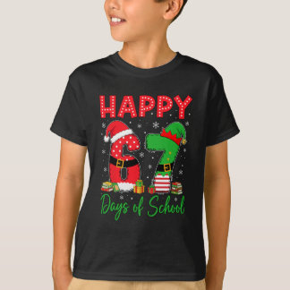 67日目の学校生活をお祝いしよう クリスマス サンタクロース Tシャツ