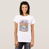 67日目の学校 かわいい先生 カラフルな教室 Tシャツ (正面フル)
