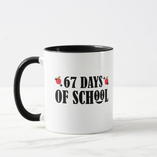 67日目の学校 楽しい6 7ジョーク マグカップ (左)