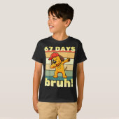 67日目の学校 Bruh 笑える メメ ティーチャー キッズ ダ Tシャツ (正面フル)